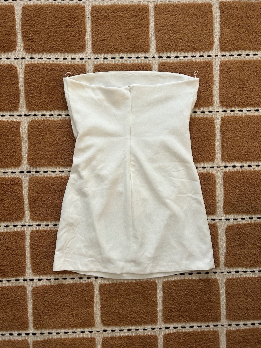 Zara strapless white mini dress